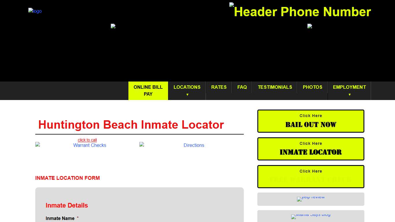 Huntington Beach Inmate Locator Inmate Information Bad Boys